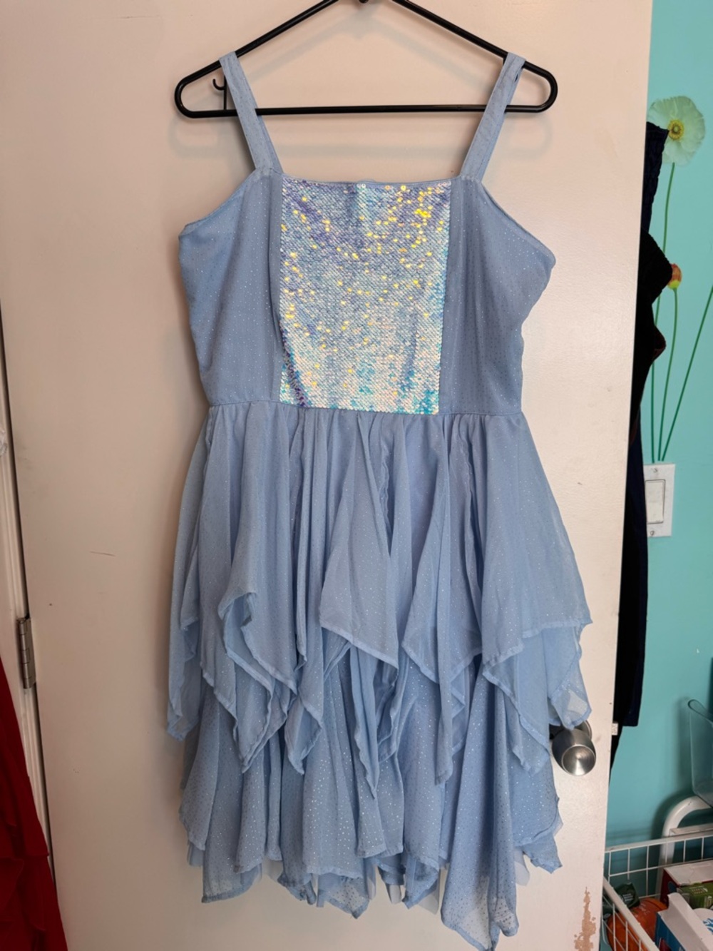 Justice Girl’s Plus Blue Reversible Sequin Dress